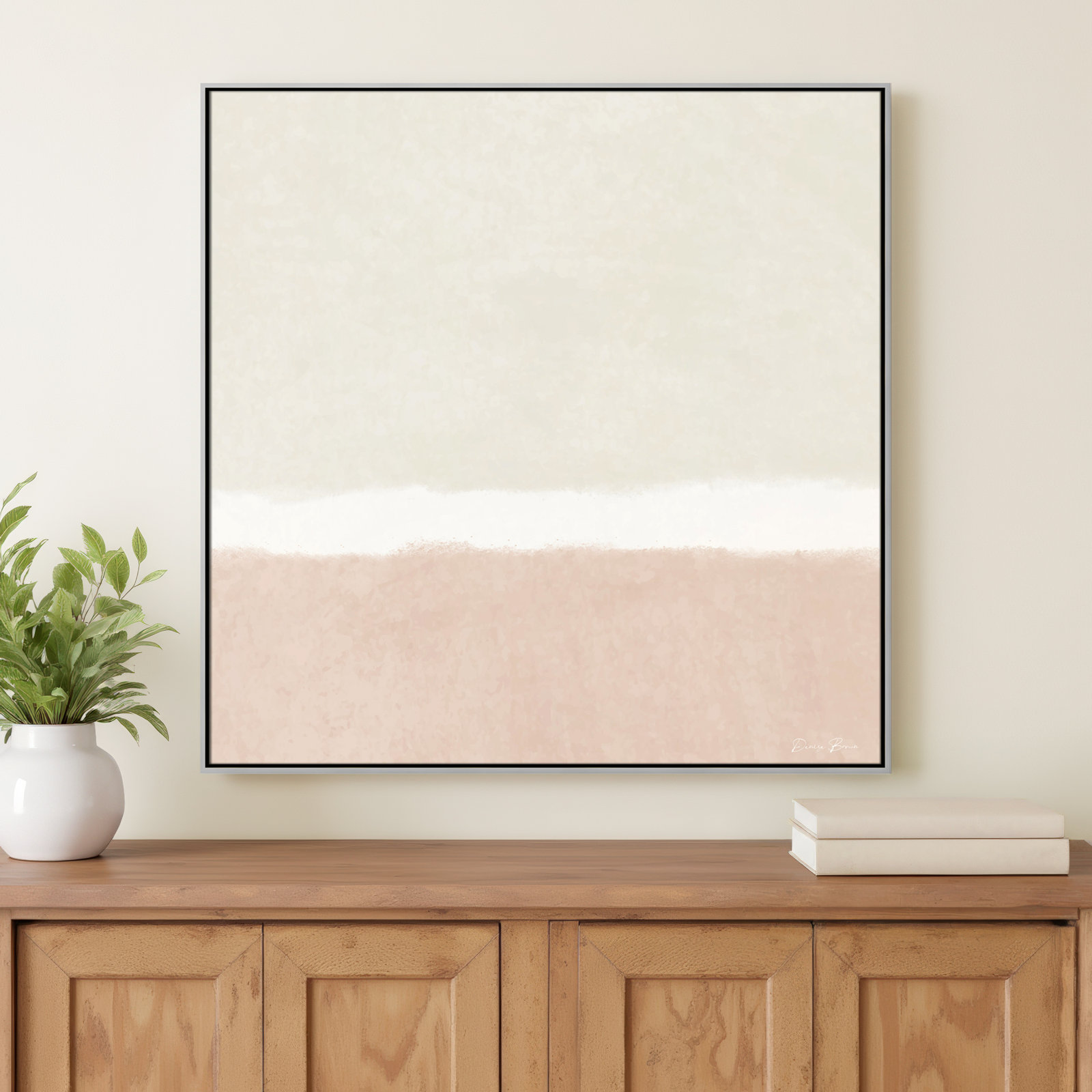 Willadeene "Slate I" Print, 46.5" H x 46.5" W, Silver Framed