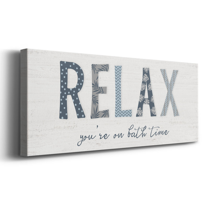 Relax on Canvas, art textuel, H 20 po x l 50 po x P 1,5 po