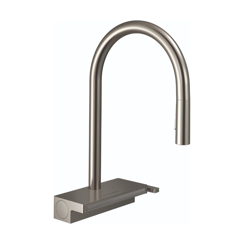 Robinet de cuisine à 3 jets avec bec rétractable Aquno Select, 1,75 po, Acier inoxydable