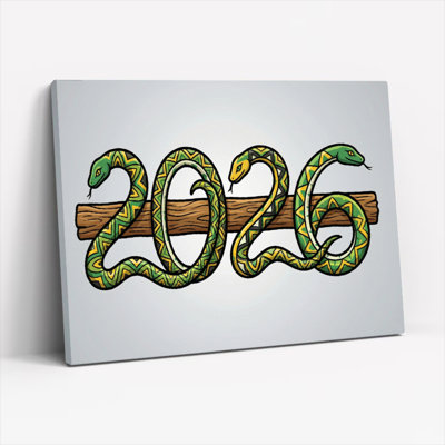 Tableau sur toile à motif de serpent 2026 (1 pièce)
