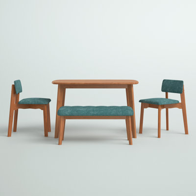 Boston 4 - Person Solid Wood Top Four Leg Dining Set