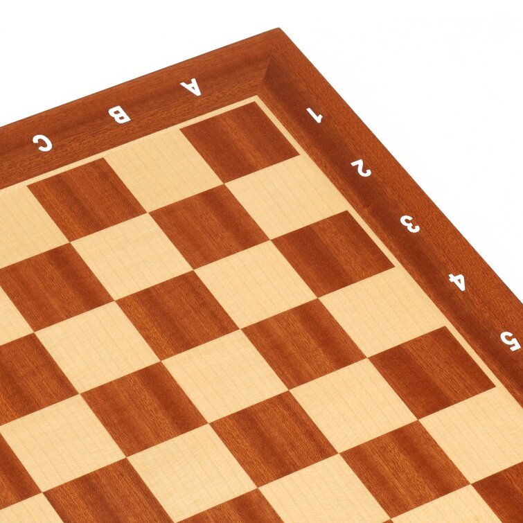 chess board mahogany with coordinates