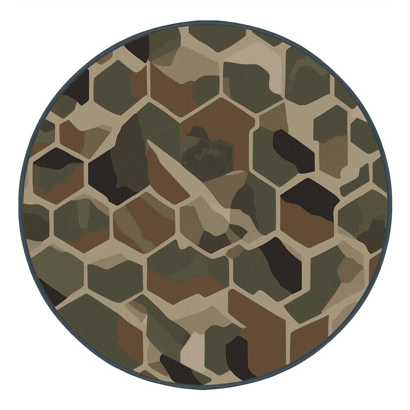 Linear Veil Rug, Round 6'