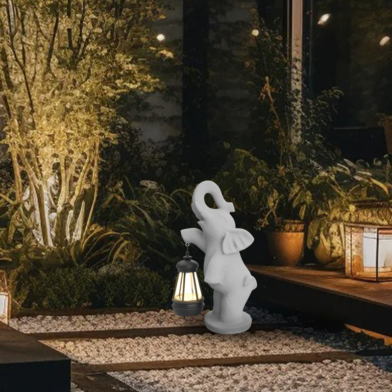 Water Resistant Resin Garden Statue, White