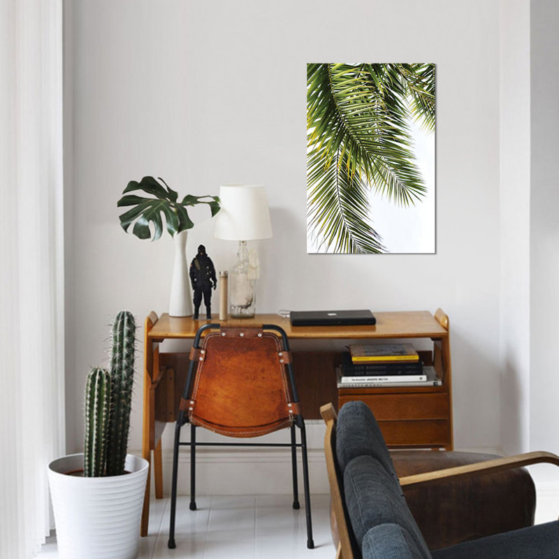 «Palm Leaves», impression sur toile, H 18 po x l 12 po x P 1,5 po, Toile tendue