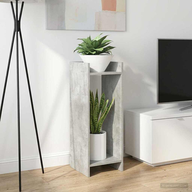 Plant Stand, 80cm H x 30cm W x 30cm D, Concrete Grey