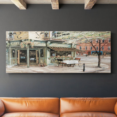 Neighborhood Café- Gallery Wrapped Canvas -Ready to Hang