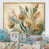 Toile avec cadre flottant or