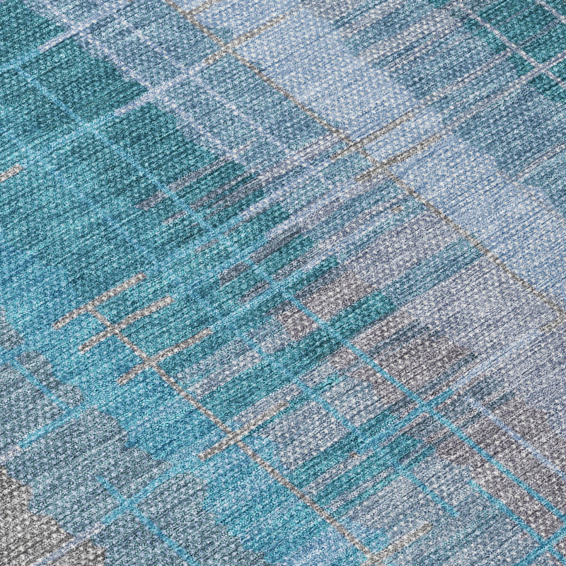 Machine Washable Indoor/Outdoor London ACN2261 Stripes Rug, Rectangle 10' x 14'