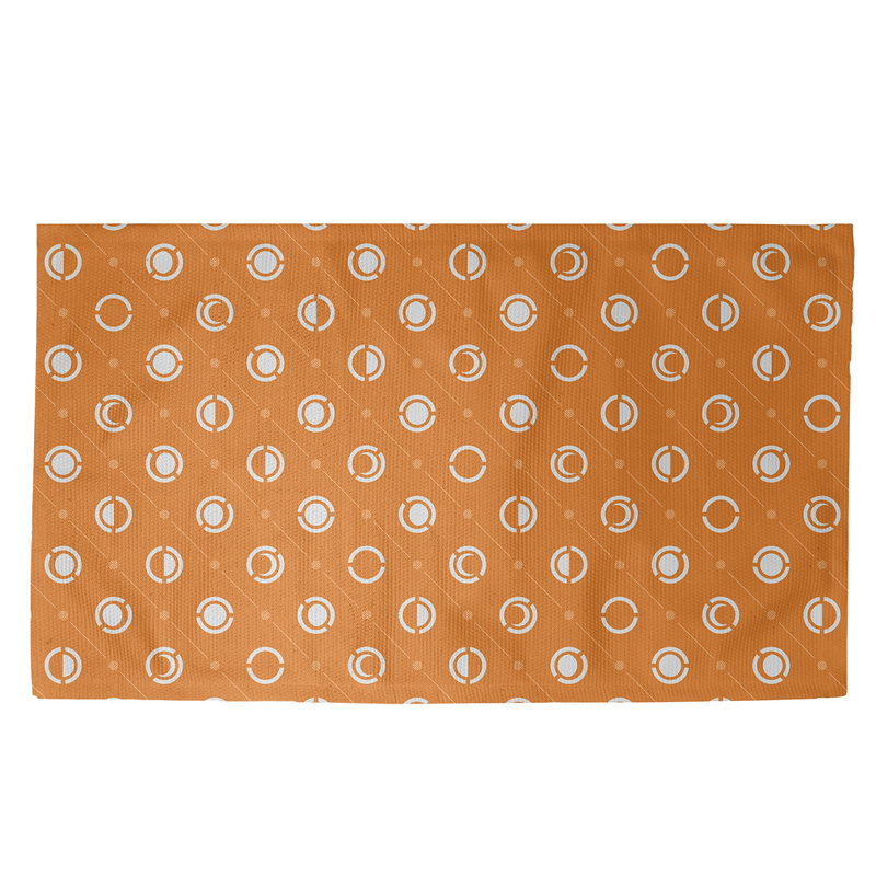 Tapis décoratif orange Moon phases, Rectangle 2 pi x 3 pi