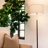 Carter 65 in. Mid-Century Modern LED Energy Efficient Floor Lamp with Fabric Drum Shade