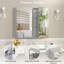 Armoire à pharmacie avec miroir pour salle de bain, miroir de salle de bain mural avec rangement, tablettes réglables, cadre en aluminium, fixation en surface