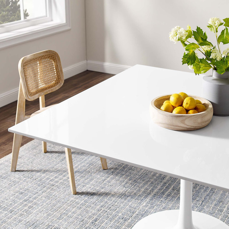 Lippa Square Dining Table, 29.5" H x 48" W x 48" L, White