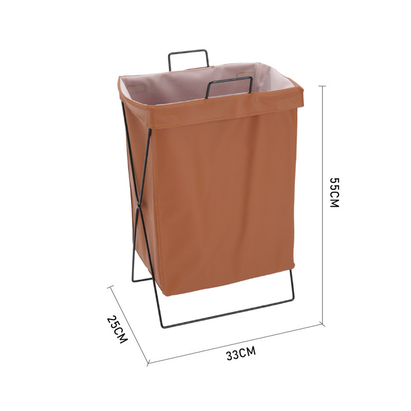 Laundry Basket with Handles, Brown/Black