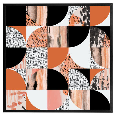 Artai Geometric Circles In Autumn Colours - Single Picture Frame Print