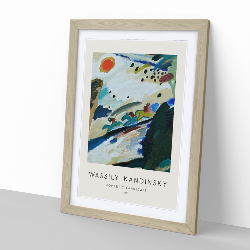 Romantic Landscape by Wassily Kandinsky - Picture Frame Graphic Art, 65cm H x 48cm W x 2cm D