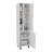 Linen Cabinet with Open Storage and 2 Doors, White