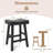 24-inch Modern Solid Wood Saddle Stools With Curved Seats Footrests-106296323