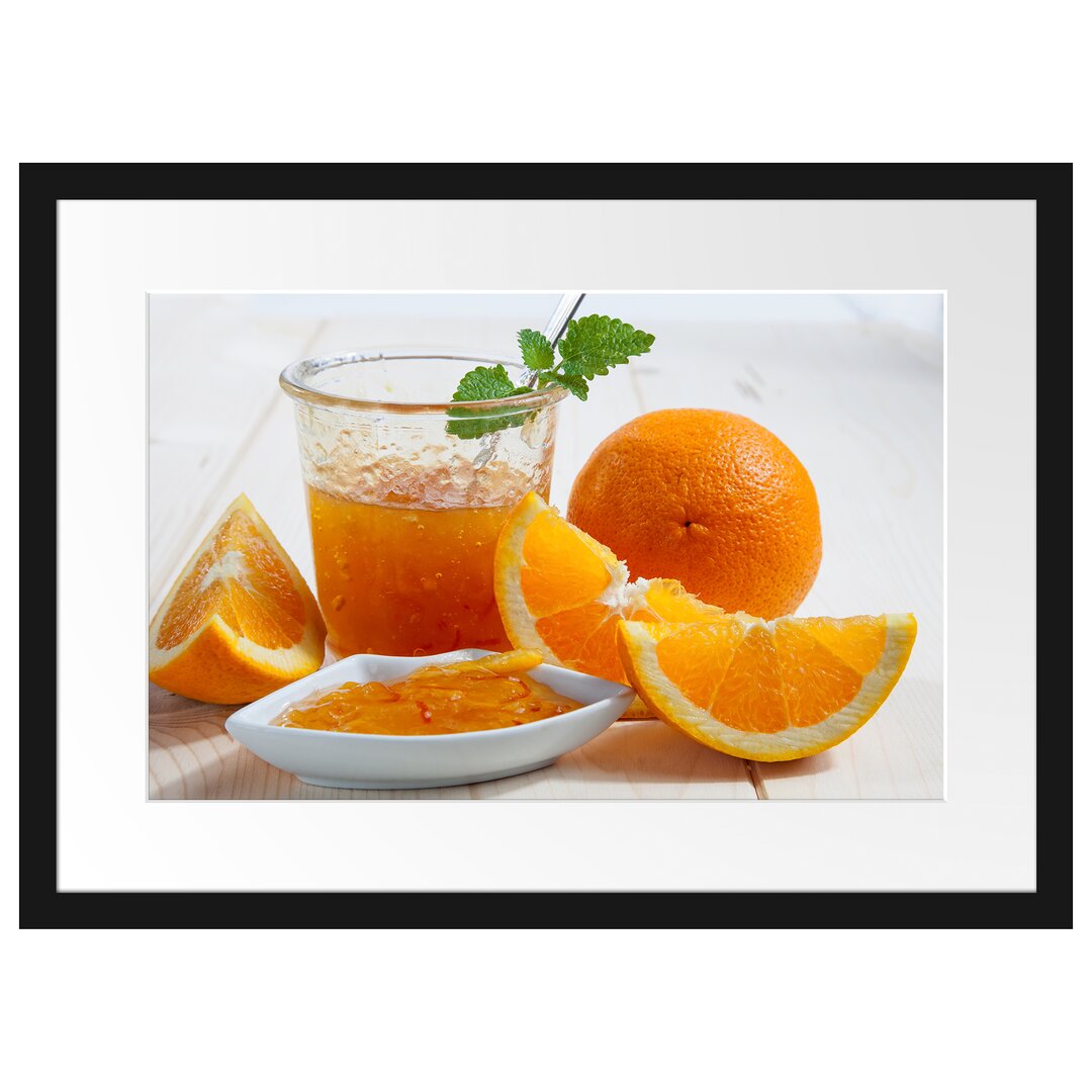 Gerahmtes Poster Frische Orangenmarmelade