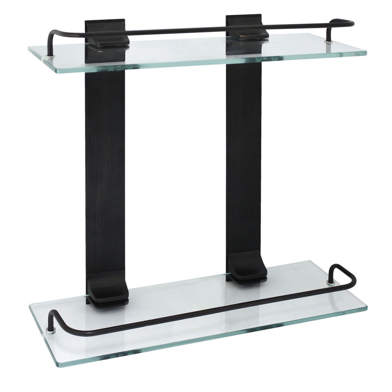Azaela 2 Piece Tiered Shelf, Rubbed Bronze