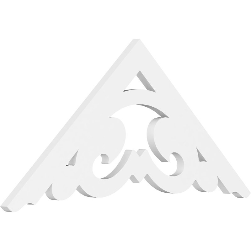 Preston Signature Urethane Gable Pediment, Primed Tan, 16.5"H x 36"W, 11/12