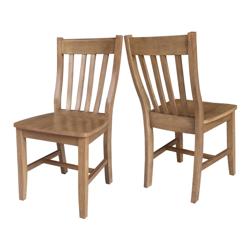 Chaise de salle à manger traditionnelle en bois massif Decovello, Noyer blanc 