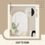 HOMCOM Arched Wall Mirror with Modern Tempered Glass & Polystyrene Beige