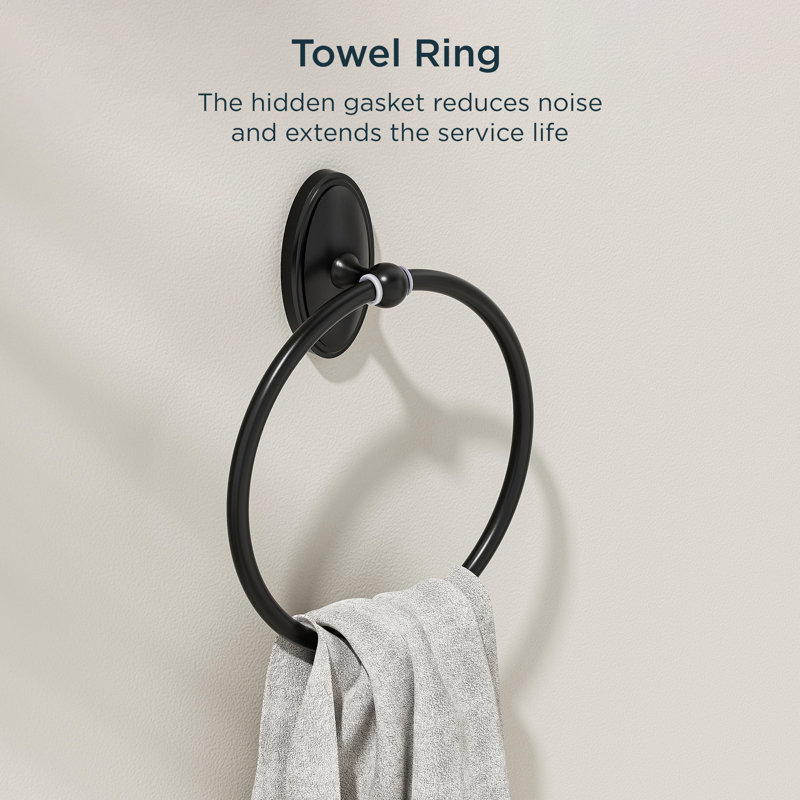 190106 3 - Piece Bathroom Hardware Set, Black