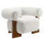 Jace Fabric Accent Chair In Feather