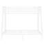 Lit superposé simple au-dessus d'un lit double en métal, adolescents et adultes, peu encombrant, réduit le bruit, aucun sommier tapissier requis, blanc, construction, rangement sous le lit, design, blanc facile à assembler pour la construction, la prévention,