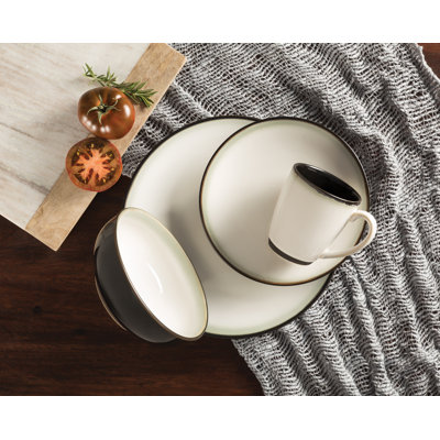 Ensemble 16 pièces de vaisselle en grès Sango Nova - Service pour 4, assiette, bol et tasse
