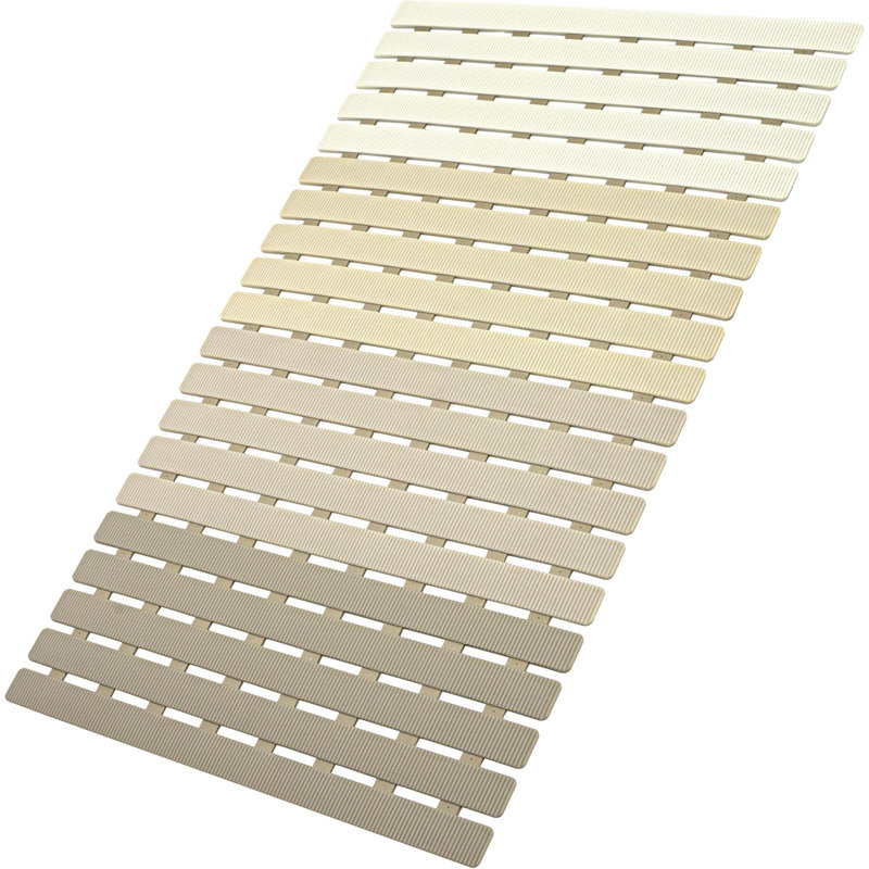 Tapis de douche antidérapant - Trous de bonde et ventouses 4 couleurs dégradé beige