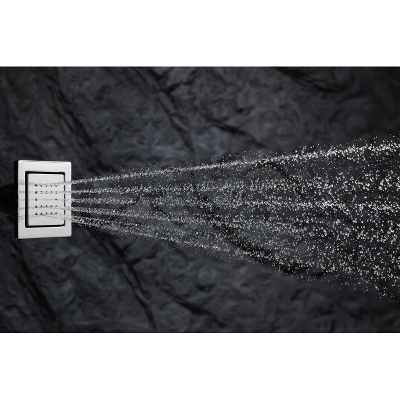 Watertile Square 22-Nozzle Body Spray With Stimulating Spray, Polished Chrome