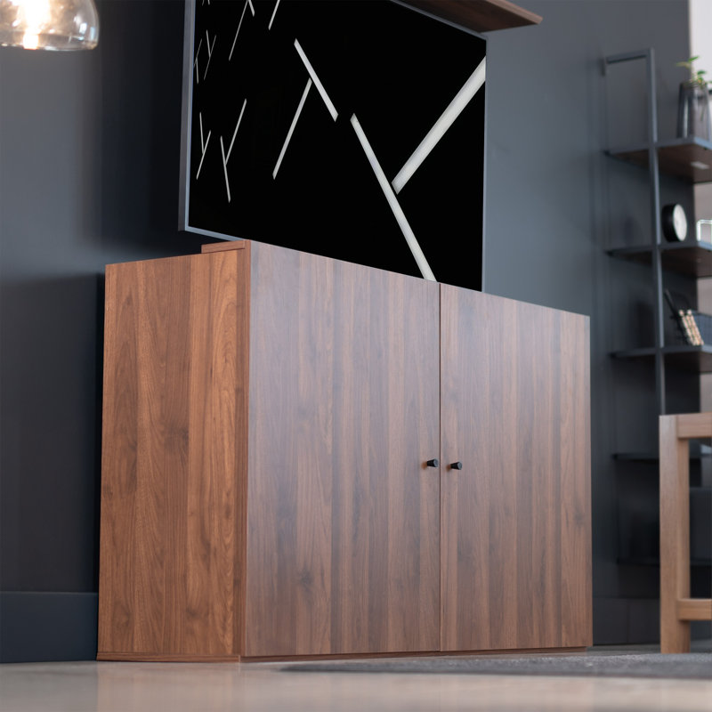 Vivo Walnut Tv Lift Cabinet