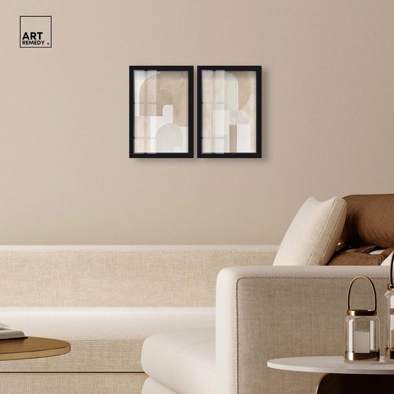 Ensemble de 2 panneaux dorés Golden Luxe , Noir, H 16 po x l 11 po