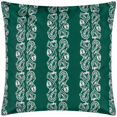 Kalindi Stripe Indoor / Outdoor Floral Square Throw Cushion
