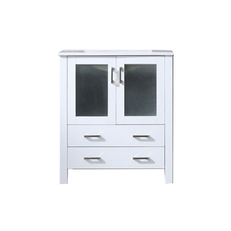 Volez 30 in W x 18.25 in D Single Bath Vanity and White Ceramic Top, White