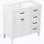Raquez 35.98'' Free Standing Single Bathroom Vanity with Ceramic Top-925108237