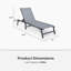 Chaise longue de patio réglable en 5 positions Textilene, structure en métal-133599011