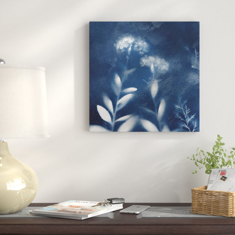 « nature indigo ii », impression sur toile, H 16 po x l 16 po x P 1,5 po