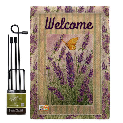 Double Sided 18.5'' H x 13'' W Polyester Flag Set