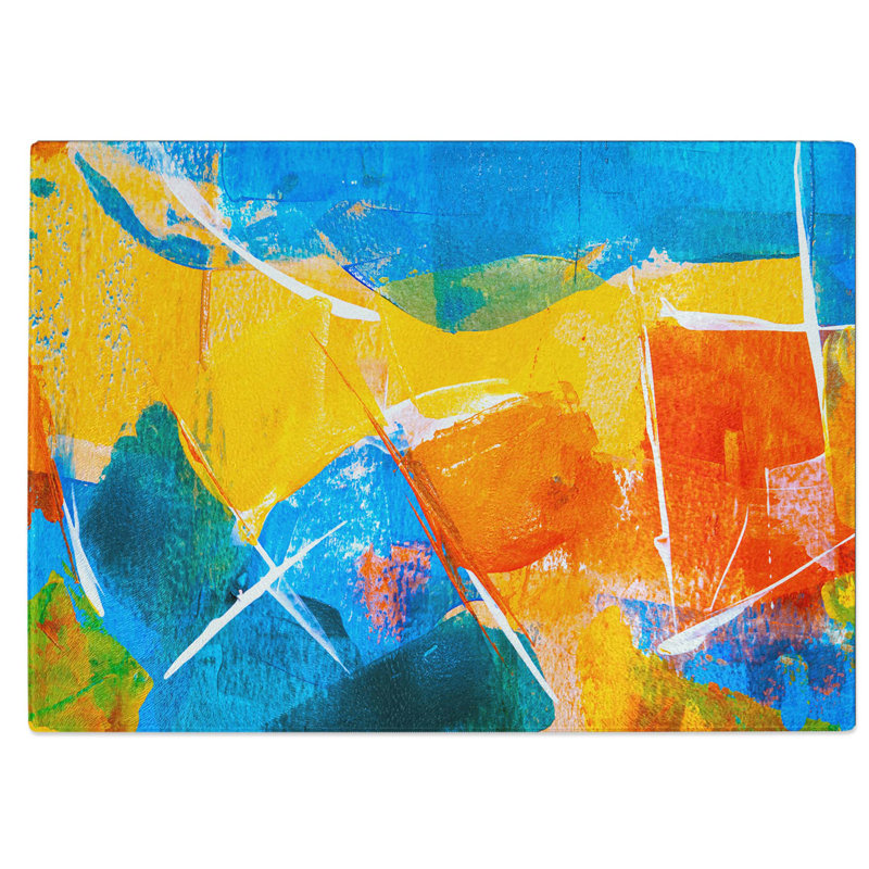 Tempered Glass Art Painting Vol.36 Chopping Board, 28.5 cm W x 20 cm L