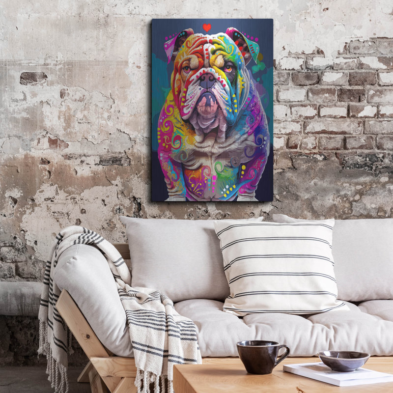 «The Unhumorable Bulldog» par Dean Russo, H 36 po x l 24 po