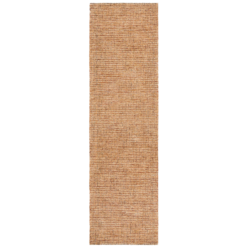 Pine 704 Hand Tufted Wool/Cotton/Latex No Pattern Rug in Natural/Gold, Runner 2'3" x 8'