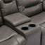 Fauteuil inclinable manuel de cinéma maison avec boîte de rangement et deux porte-gobelets pour le salon, la chambre à coucher