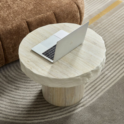 Table basse ronde en fibre de verre