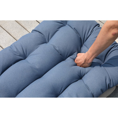 Fauteuil à œufs suspendu avec support, balancelle en osier d'extérieur avec porte-gobelet et garde-corps amovible pour patio et balcon
