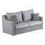 Ensemble de mobilier d'extérieur pour terrasse Elle Decor Vallauris, osier de qualité supérieure, gris