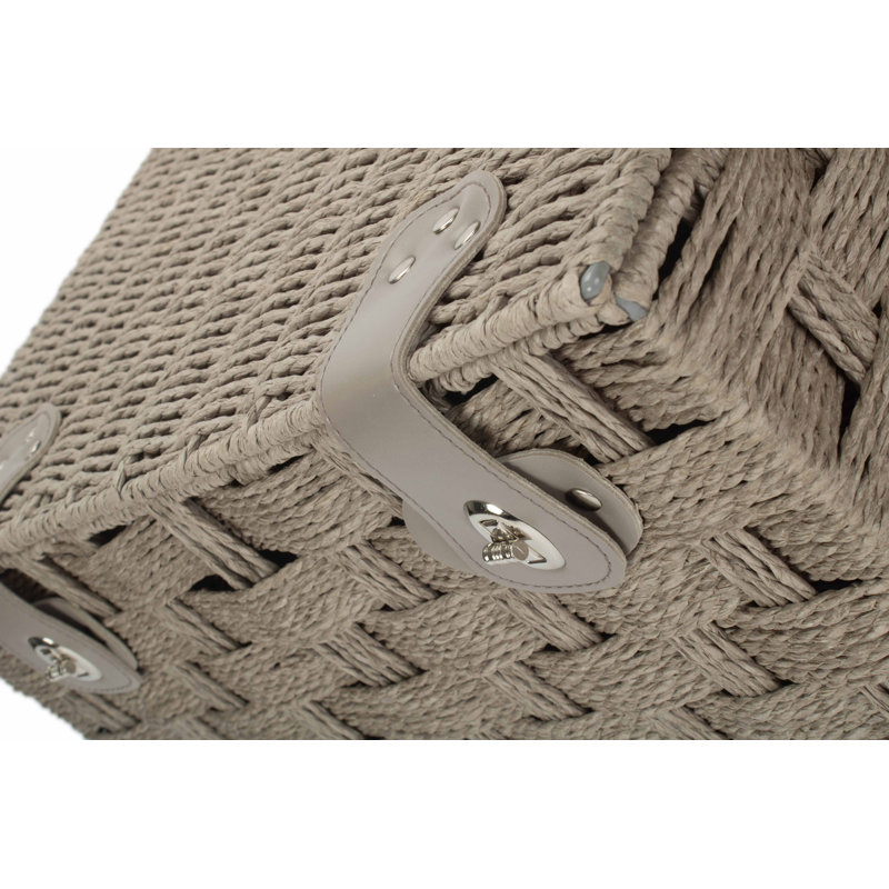 Paper Rope Gift Storage Hamper Basket, Grey