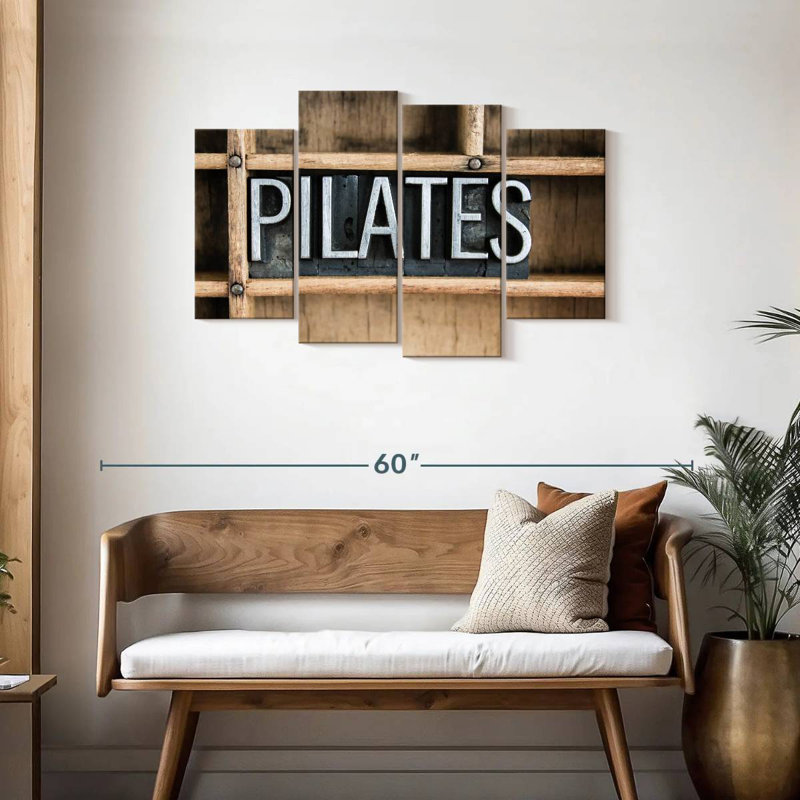 Sireci Pilates Metal Typography, 27'' H x 43'' W